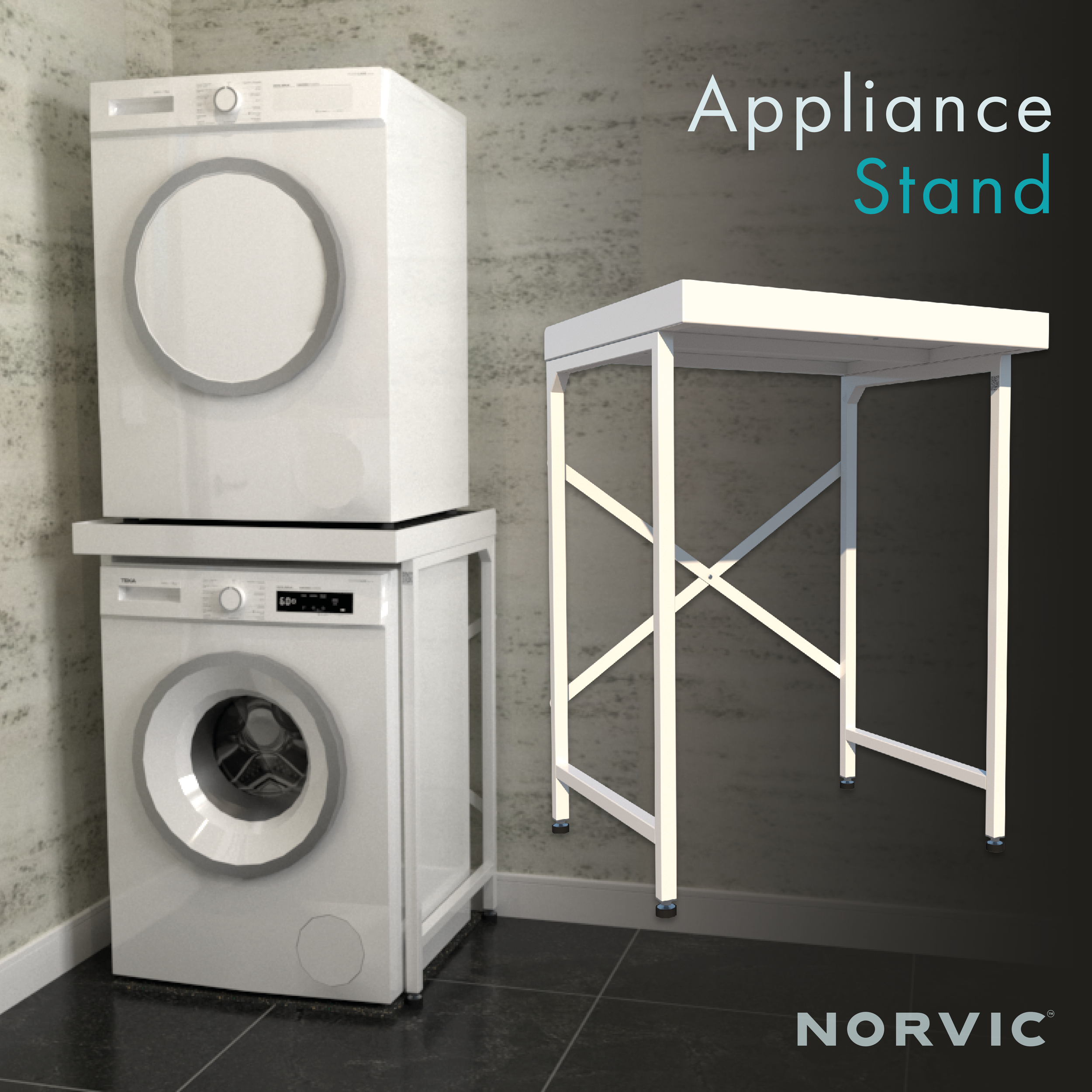 Norvic Appliance Stand for Washing Machines and Dryers